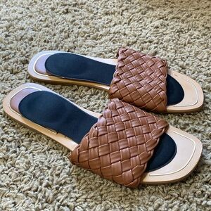 Brown leather sandals
